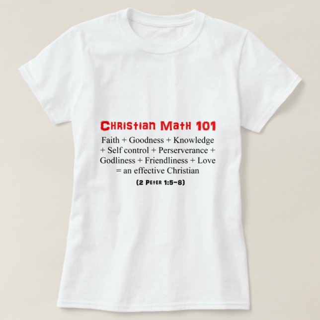 Camiseta Matemática cristã 101 (Frente do Design)