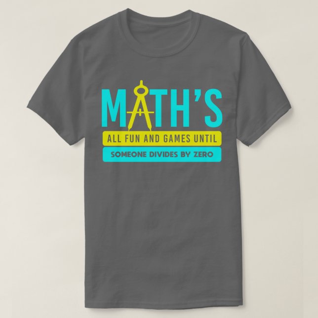 Camiseta matemática, diversão e jogos até que alguém divida (Frente do Design)