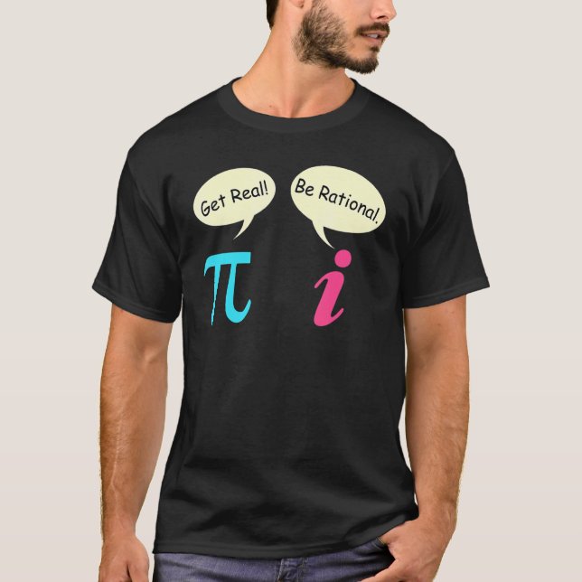Camiseta Matemática dizendo Número complexo Pie se torna re (Frente)