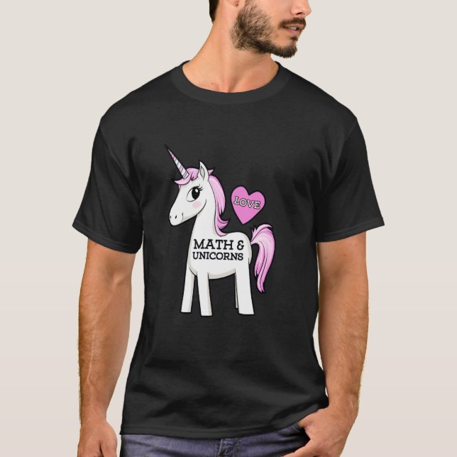 Camiseta Matemática do Amor Inteligente E Óculos Fofos Unic (Frente)