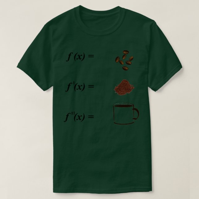 Camiseta Matemática e Café (Frente do Design)