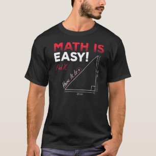 Camiseta Matemática é fácil encontrar X aqui é Geometria En