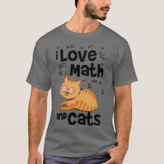 Camiseta Matemática E Gatos