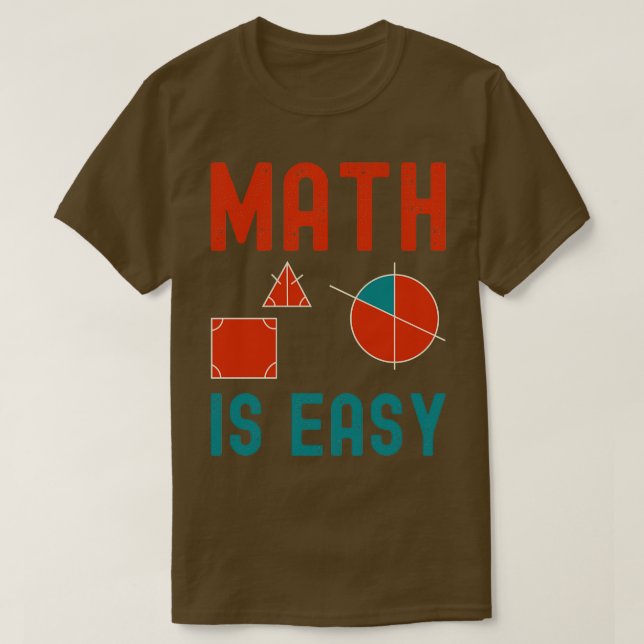 Camiseta matemática é geometria fácil 5 (Frente do Design)