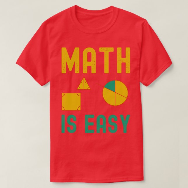 Camiseta matemática é geometria fácil 7 (Frente do Design)