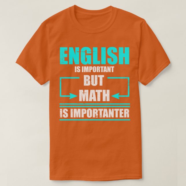 Camiseta Matemática é importante professor de matemática Al (Frente do Design)