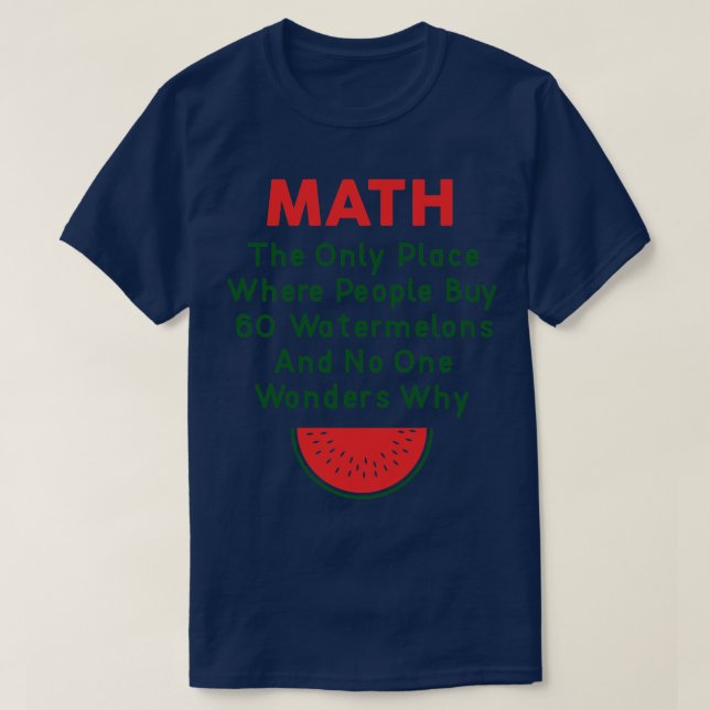 Camiseta Matemática E Melancias (2) (Frente do Design)