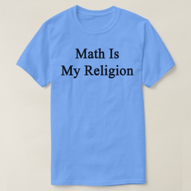 Camiseta Matemática é minha religião (Frente do Design)