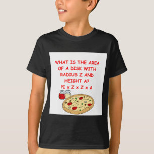 Camiseta matemática e pizza