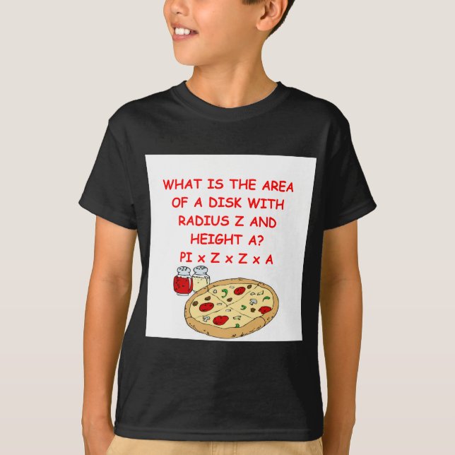 Camiseta matemática e pizza (Frente)