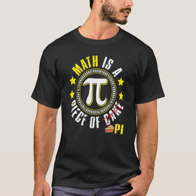 Camiseta Matemática É Um Pedaço De Nerd De Professores Pi-P (Frente)