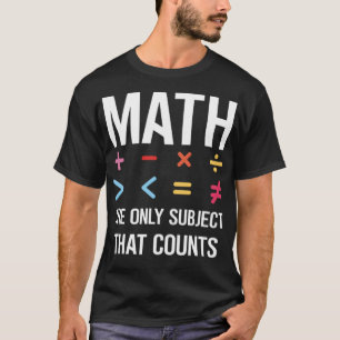 Camiseta Matemática, ele é o único sujeito que conta citaçã