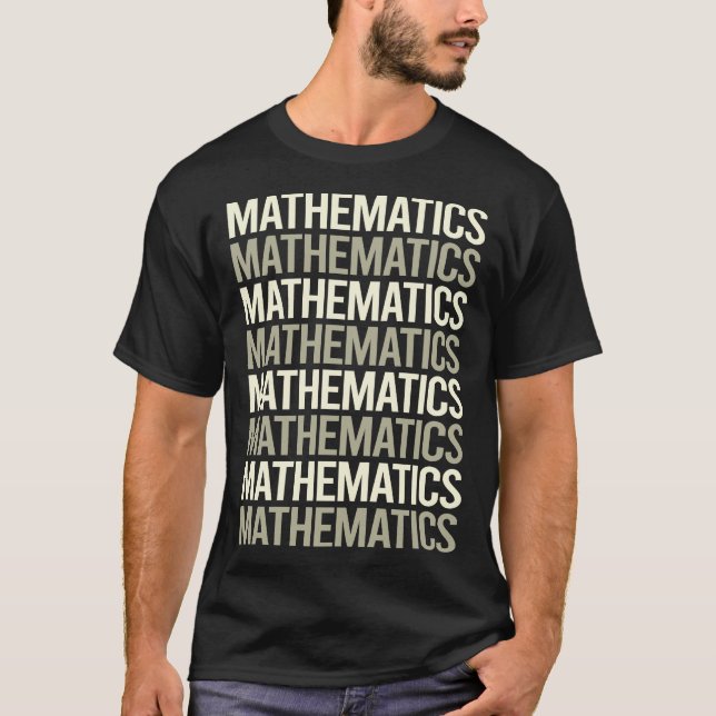 Camiseta Matemática em Texto Branco (Frente)