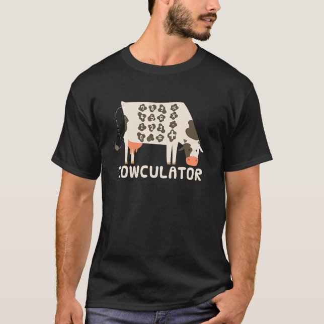 Camiseta Matemática Engraçada - Cowculadora (Frente)