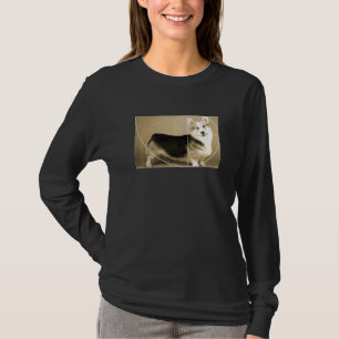 Camiseta Matemática Espiral Corgi Fibonacci ouro