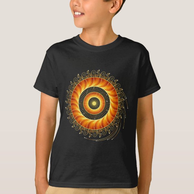 Camiseta Matemática Espiral Geometria Sagrada Fibonacci Man (Frente)