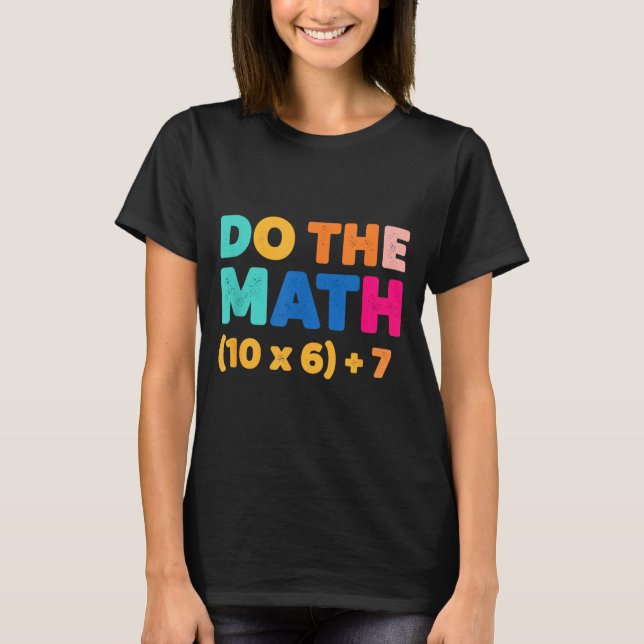 Camiseta Matemática Faz a Conta Design de Equação Colorido  (Frente)