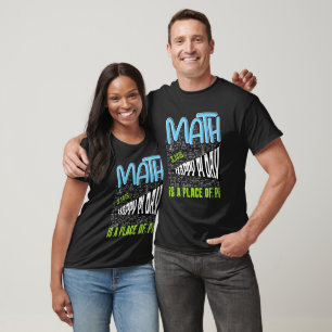 Camiseta Matemática Feliz Dia Pi é um lugar para Design de 