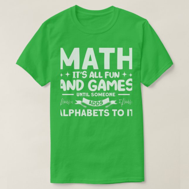 Camiseta Matemática Itx27s Todos Divertidos E Games Matemát (Frente do Design)