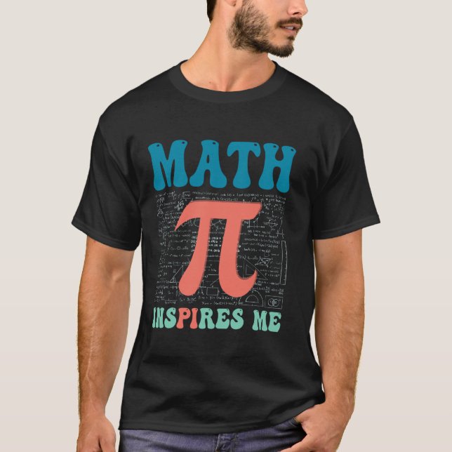 Camiseta Matemática Me Inspira Piadas Engraçadas de Matemát (Frente)