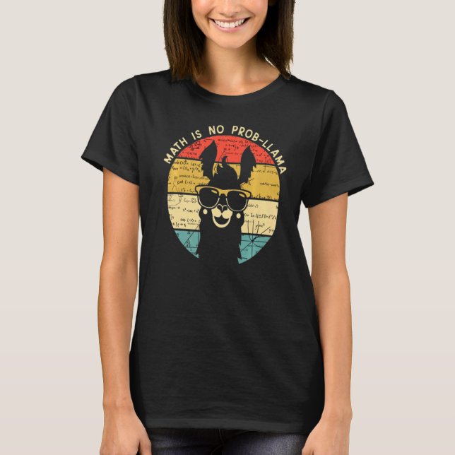 Camiseta Matemática Não É Prob Llama Math Llama Math Profes (Frente)