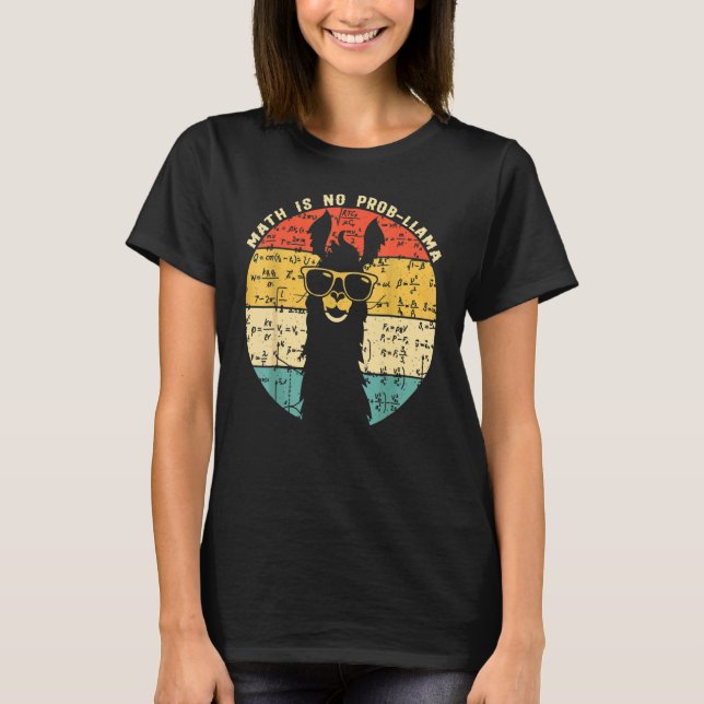 Camiseta Matemática Não É Prob Llama Math Llama Professor G (Frente)