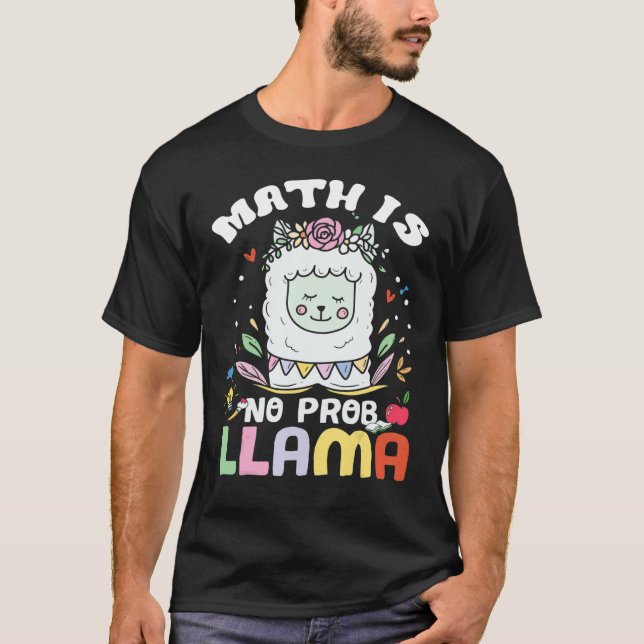 Camiseta Matemática Não É Prob Llama Professor de Matemátic (Frente)