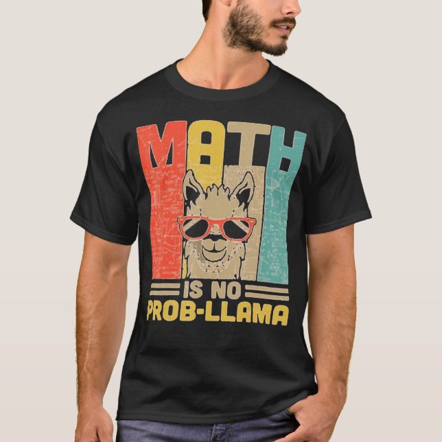 Camiseta Matemática Não É Prob Llama Professor De Matemátic (Frente)
