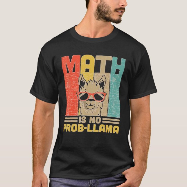 Camiseta Matemática Não É Prob Llama Professor De Matemátic (Frente)