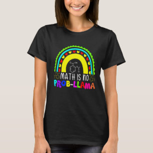 Camiseta Matemática Não É Prob Llama Rainbow