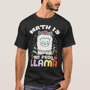 Camiseta Matemática Não É Problema Lhama Professora de Mate