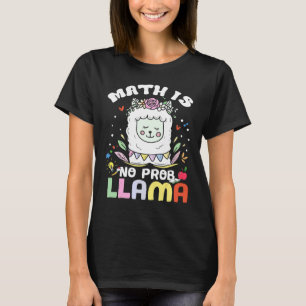 Camiseta Matemática Não É Problema Lhama Professora de Mate