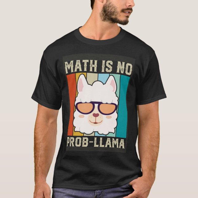 Camiseta Matemática Não É Professor De Matemática Llama (Frente)