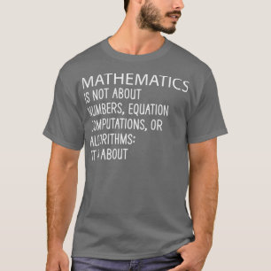 Camiseta Matemática não é sobre computação de equação numér