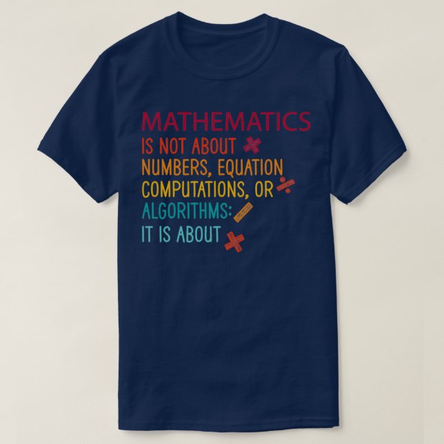 Camiseta Matemática não é sobre computação de equação numér (Frente do Design)