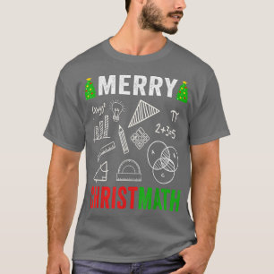 Camiseta Matemática Natal Feliz Natal Mulheres Professoras