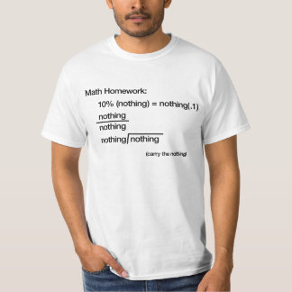 Camiseta Matemática no branco - homens