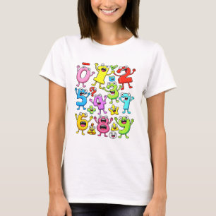 Camiseta Matemática Números Desenho Animado Divert