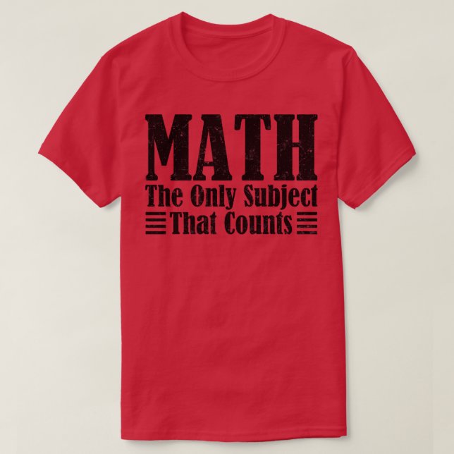 Camiseta Matemática, o único assunto que conta com o financ (Frente do Design)