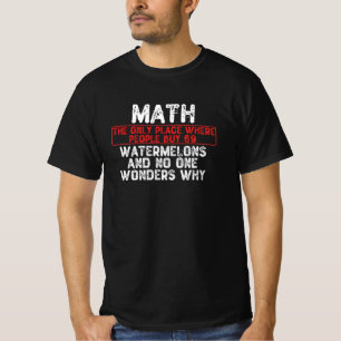 Camiseta matemática. o único local onde a pessoas comprar