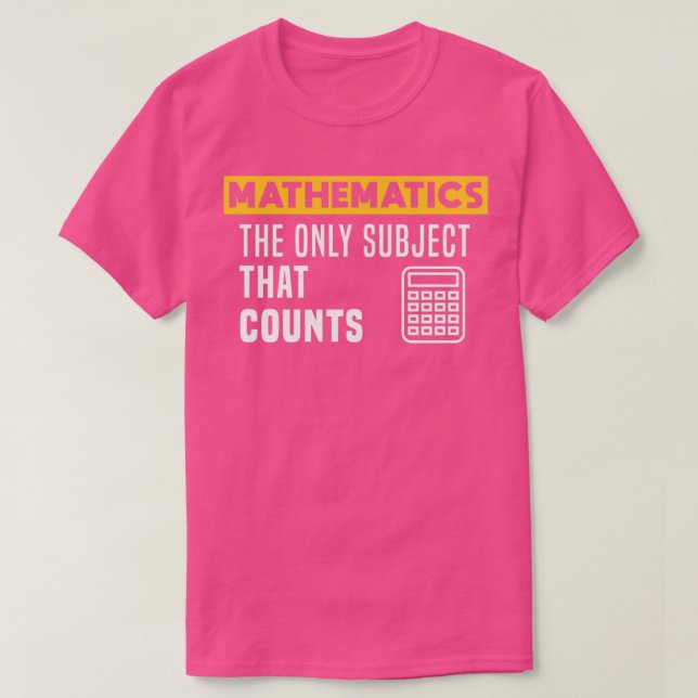 Camiseta Matemática o único sujeito que conta (Frente do Design)
