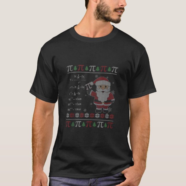 Camiseta Matemática Pi Day Matemática Engraçada Papais noei (Frente)