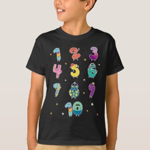 Camiseta Matemática Prek - Números Bonitos de Aprendizado