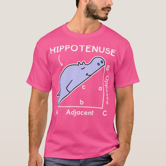 Camiseta Matemática Pun. Hipotensão. Piada Hippotenuse (Frente)