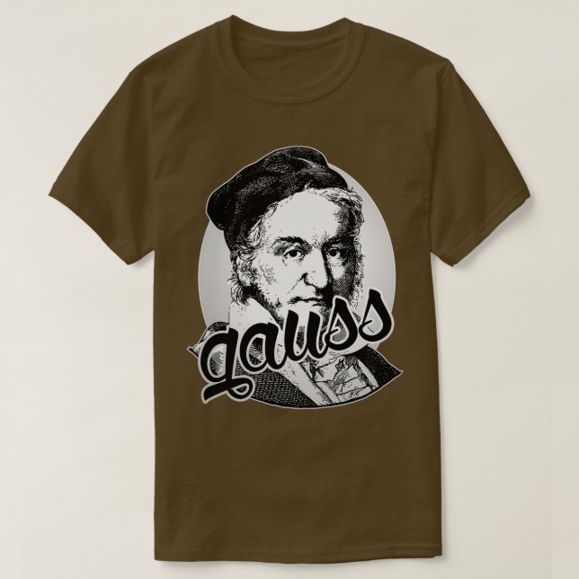 Camiseta Matemático Gauss - gênio cientista Gauss (Frente do Design)