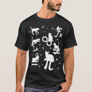 Camiseta Matemático Matemático Engraçado Gato Sobrevivente 