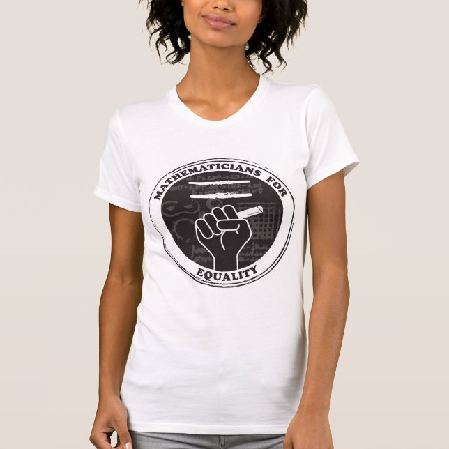 Camiseta Matemáticos para Igualdade T-Shirt (Frente)
