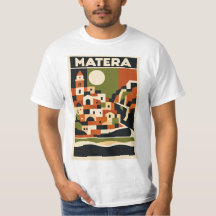Camiseta Matera Itália Bauhaus Geométrico Viagem