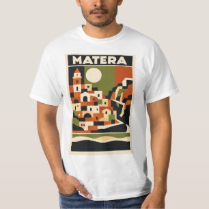 Camiseta Matera Itália Bauhaus Geométrico Viagem