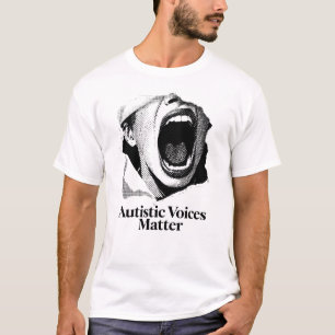 Camiseta Matéria do Vozes Autistas   Design de Manifesto B&